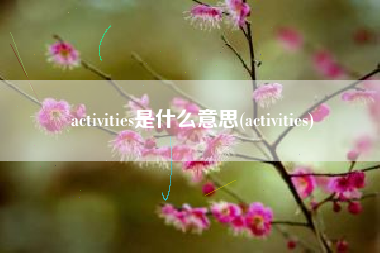 activities是什么意思(activities) activities是什么意思(activities)