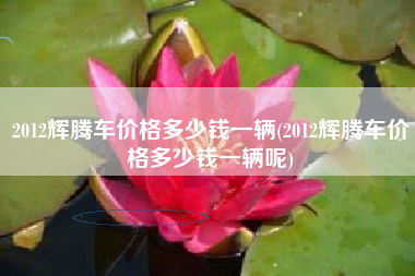 2012辉腾车价格多少钱一辆(2012辉腾车价格多少钱一辆呢) 2012辉腾车价格多少钱一辆(2012辉腾车价格多少钱一辆呢)
