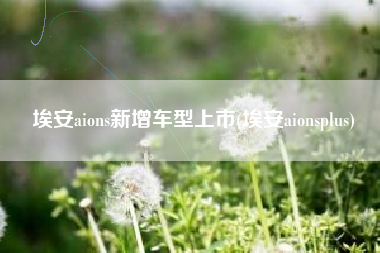 埃安aions新增车型上市(埃安aionsplus)