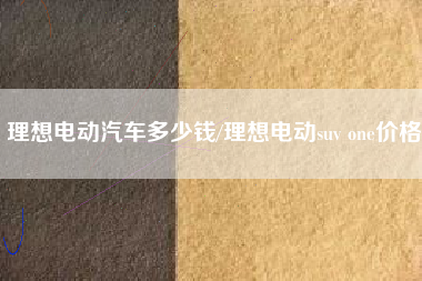 理想电动汽车多少钱/理想电动suv one价格