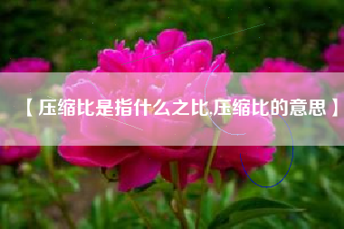 【压缩比是指什么之比,压缩比的意思】