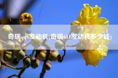 奇瑞qq6发动机(奇瑞611发动机多少钱) 奇瑞qq6发动机(奇瑞611发动机多少钱)